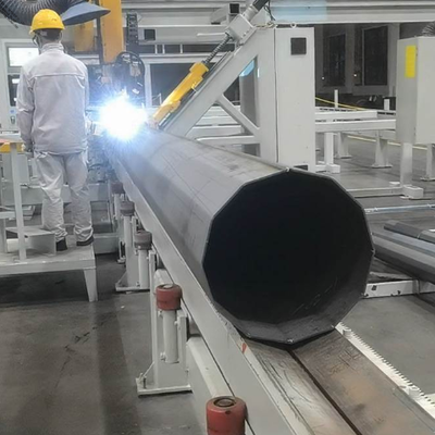 가로등 기둥을 위한 12m 용접 치기를 가진 대직경 600mm 맥박 MIG 전등 기둥 용접 기계