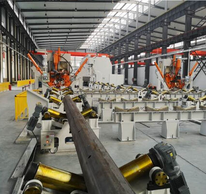 HM2500/14000 14m CNC 자동 가로등 기둥 심 마감 용접기 최대 2500mm 직경